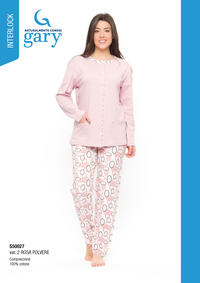 PIGIAMA DONNA APERTO M/L S50027 Tellini S.r.l. Ingrosso Abbigliamento